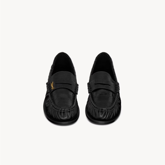 Yves Saint Laurent Black Leather Flats